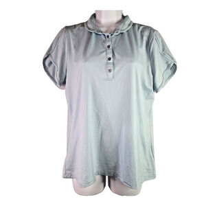 Nivo Light Blue Golf Polo Shirt Sport Activewear Short Sleeve Women's Size L